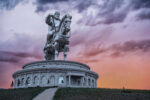 Ulaanbaatar,,Mongolia,,Dramatic,Sunset,Over,The,Genghis,Khan,Equestrian,Statue
